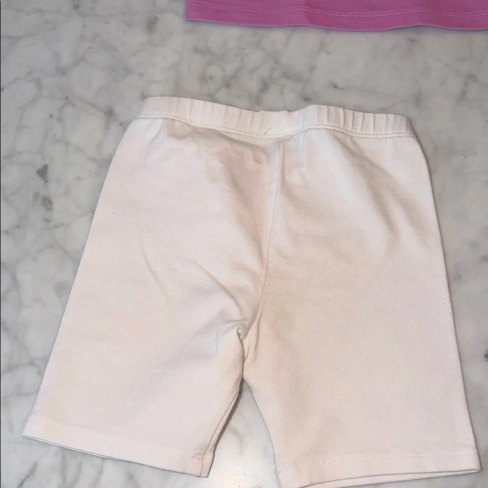 Cat & Jack Purple Ice Cream Tee & White Shorts Set 4T